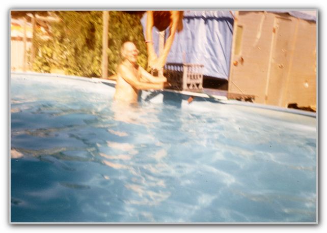 Dad in pool Rosebery St